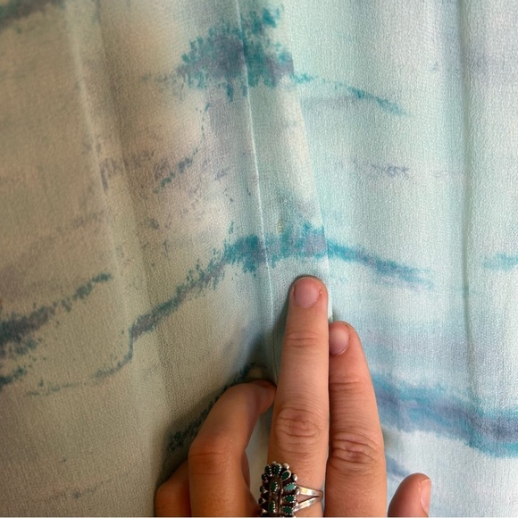 Gypsy 05 Silk Blue Gradient Babydoll Maxi Dress Small - Picture 15 of 16